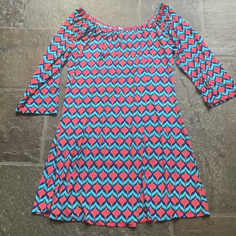 Blue/pink dress Women L great Gender Reveal dress